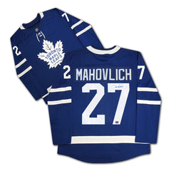 Frank Mahovlich Autographed Toronto Maple Leafs Blue Jersey-1