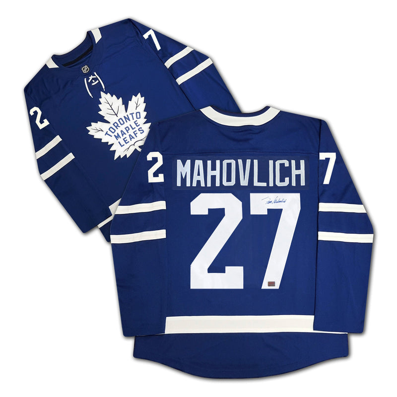 Frank Mahovlich Autographed Toronto Maple Leafs Blue Jersey-1