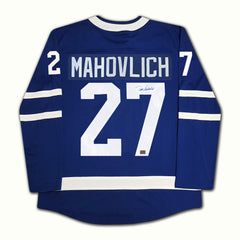 Frank Mahovlich Autographed Toronto Maple Leafs Blue Jersey-2