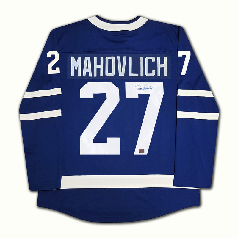 Frank Mahovlich Autographed Toronto Maple Leafs Blue Jersey-2