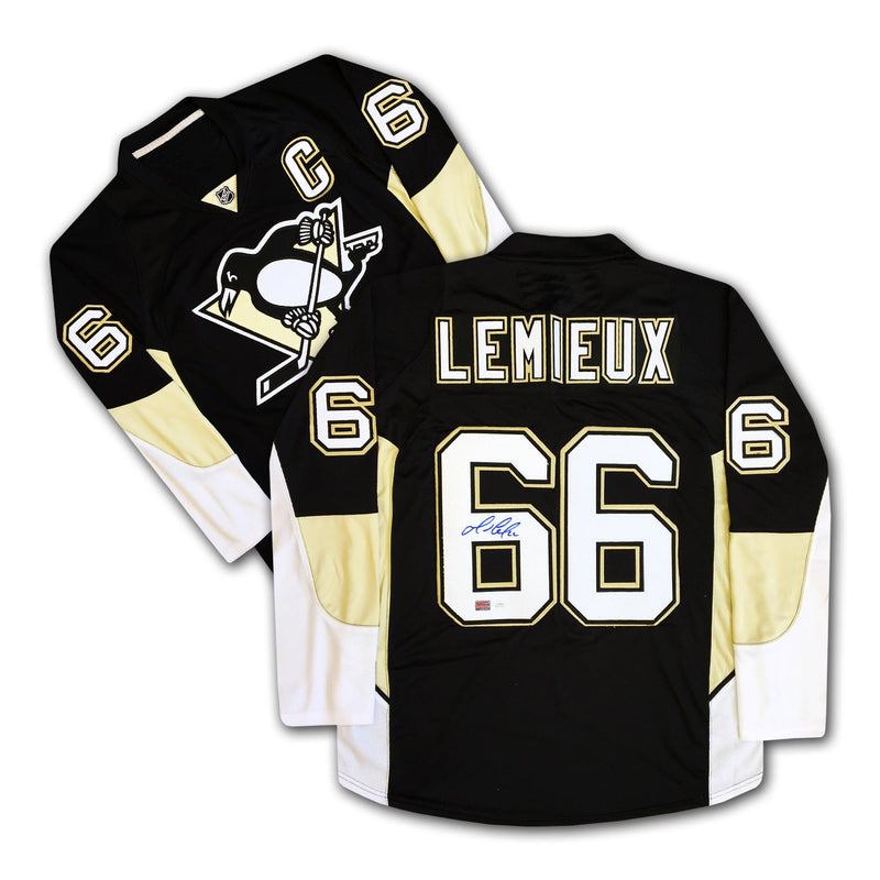 Mario Lemieux Signed Pittsburgh Penguins Black Jersey-1