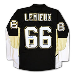 Mario Lemieux Signed Pittsburgh Penguins Black Jersey-2