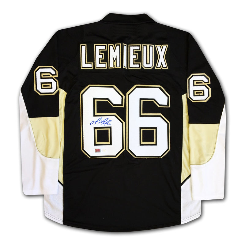 Mario Lemieux Signed Pittsburgh Penguins Black Jersey-2