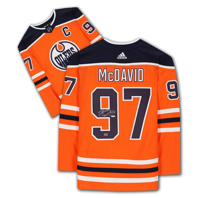 Connor McDavid Autographed Edmonton Oilers Orange Jersey-1