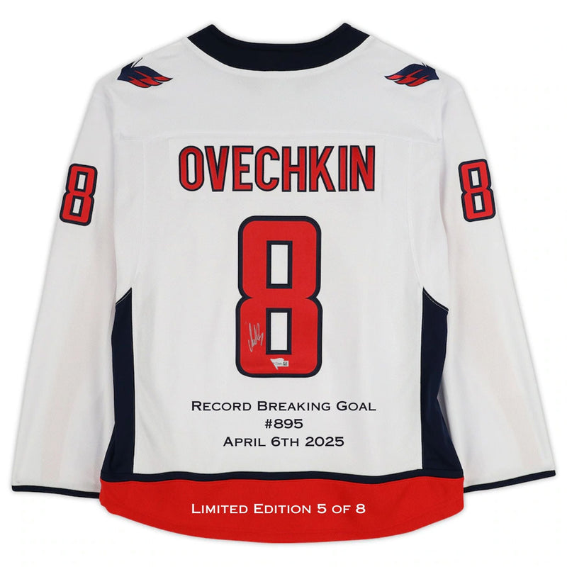 Alexander Ovechkin Signed Washington Capitals White Jersey-1