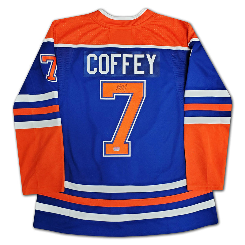 Paul Coffey Autographed Edmonton Oilers Blue Jersey-2