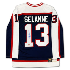 Teemu Selanne Autographed Winnipeg Jets White Jersey-2