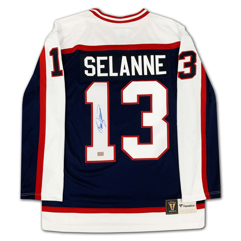 Teemu Selanne Autographed Winnipeg Jets White Jersey-2