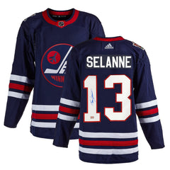 Teemu Selanne Autographed Winnipeg Jets Heritage Jersey-1