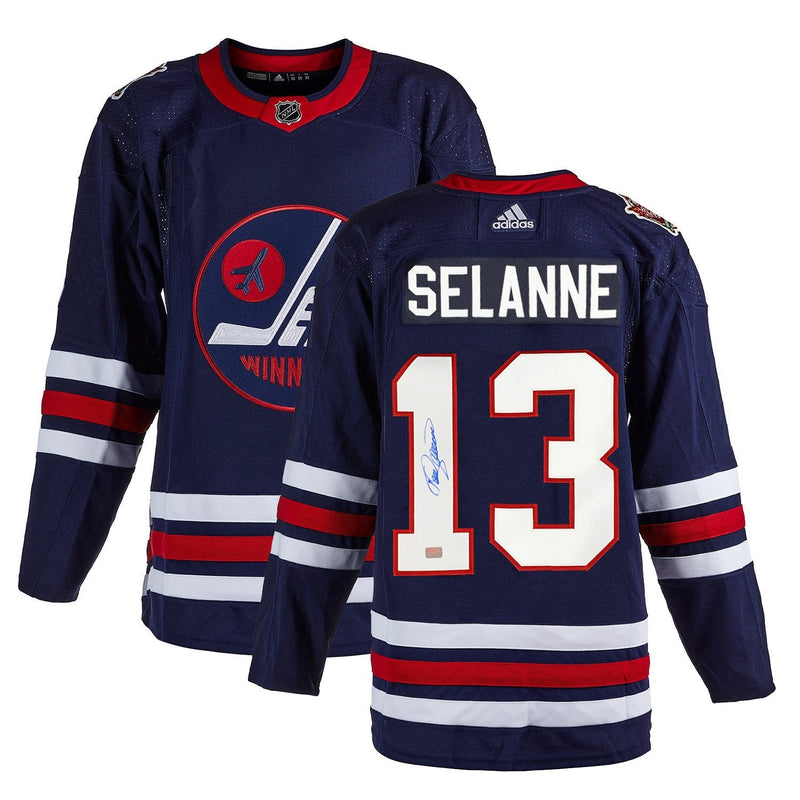 Teemu Selanne Autographed Winnipeg Jets Heritage Jersey-1