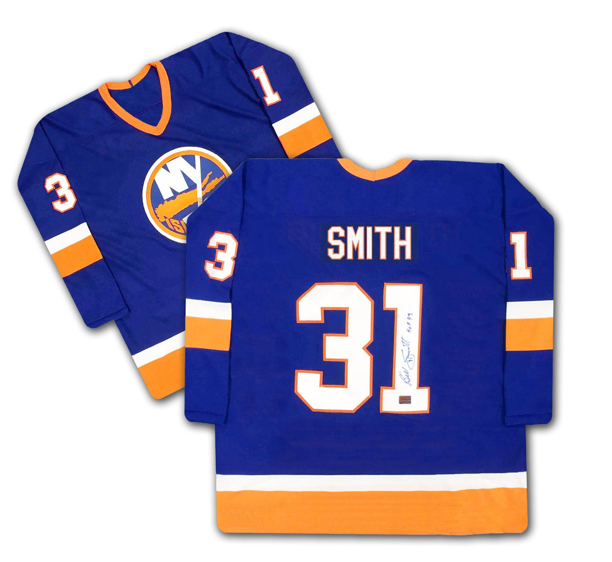 Billy Smith Autographed New York Islanders Blue Jersey