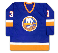 Billy Smith Autographed New York Islanders Blue Jersey-3