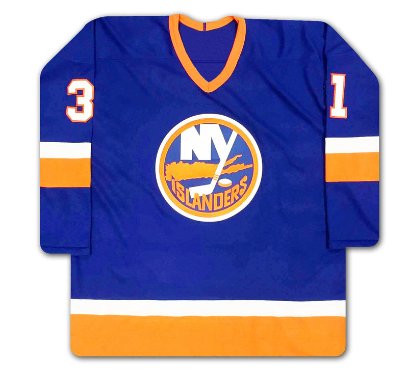 Billy Smith Autographed New York Islanders Blue Jersey-3