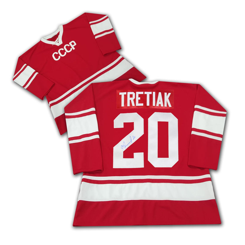 Vladislav Tretiak Autographed CCCP Red Jersey-1