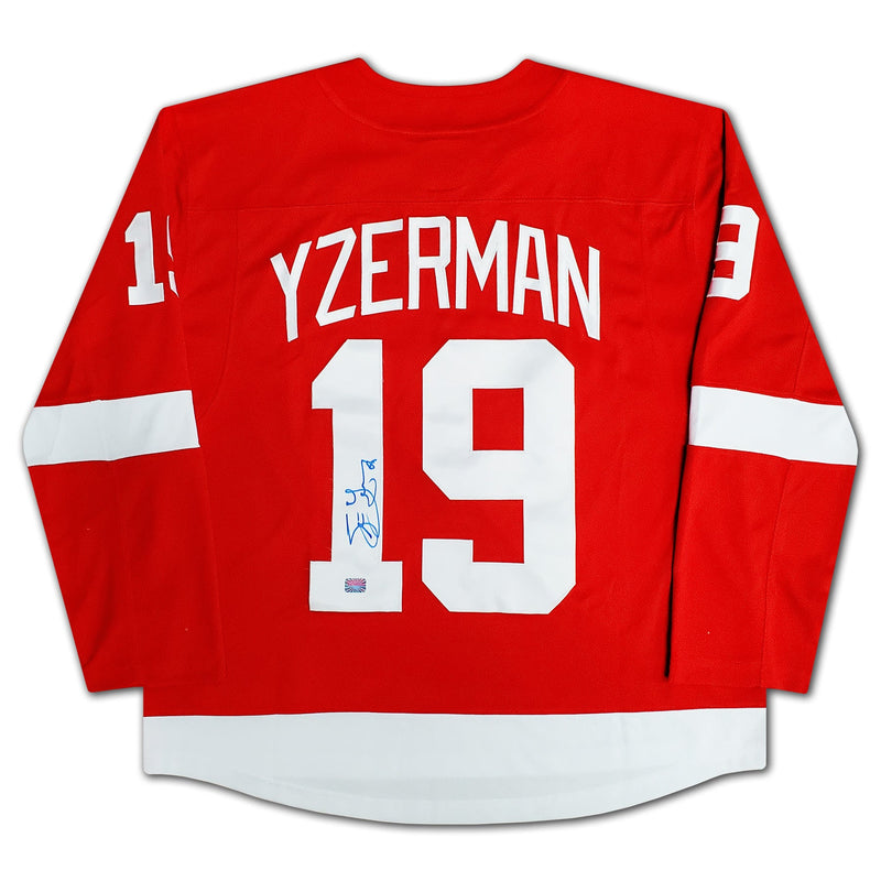 Steve Yzerman Autographed Detroit Red Wings Red Jersey-2