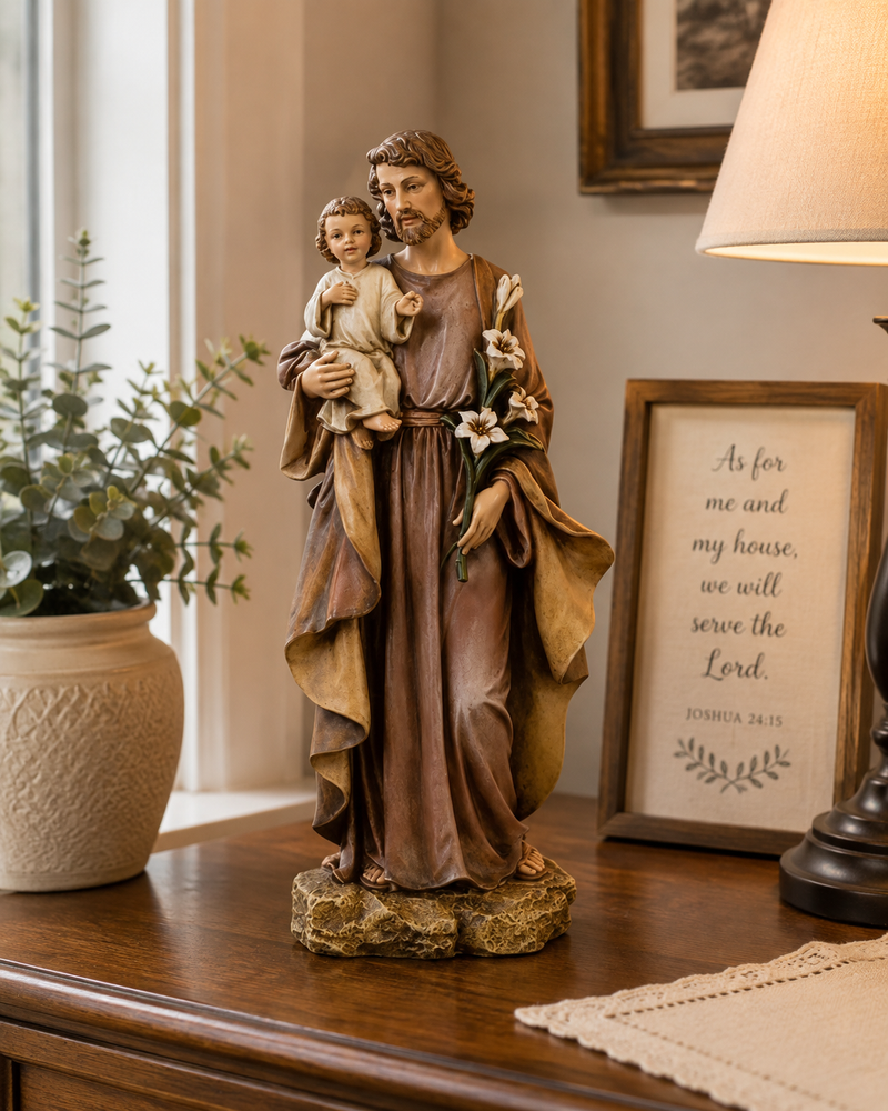 10" St. Joseph with Child Jesus Statue | Joseph's Studio Renaissance Collection-2