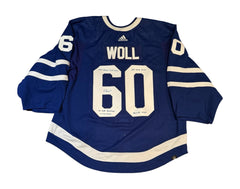 Joseph Woll Autographed Toronto Maple Leafs Home Blue Adidas MIC Jersey Multi-Inscribed-1