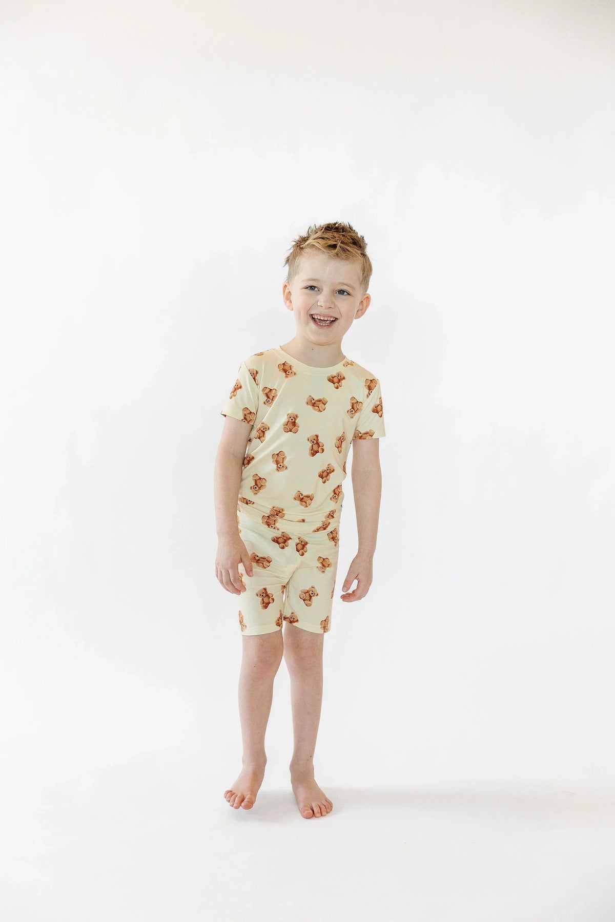 Kids Teddy Bear Pajama Shorts-2