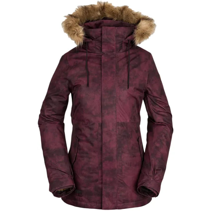 Volcom 'Fawn' Insulated Jacket - Acid Merlot (Women's)-1