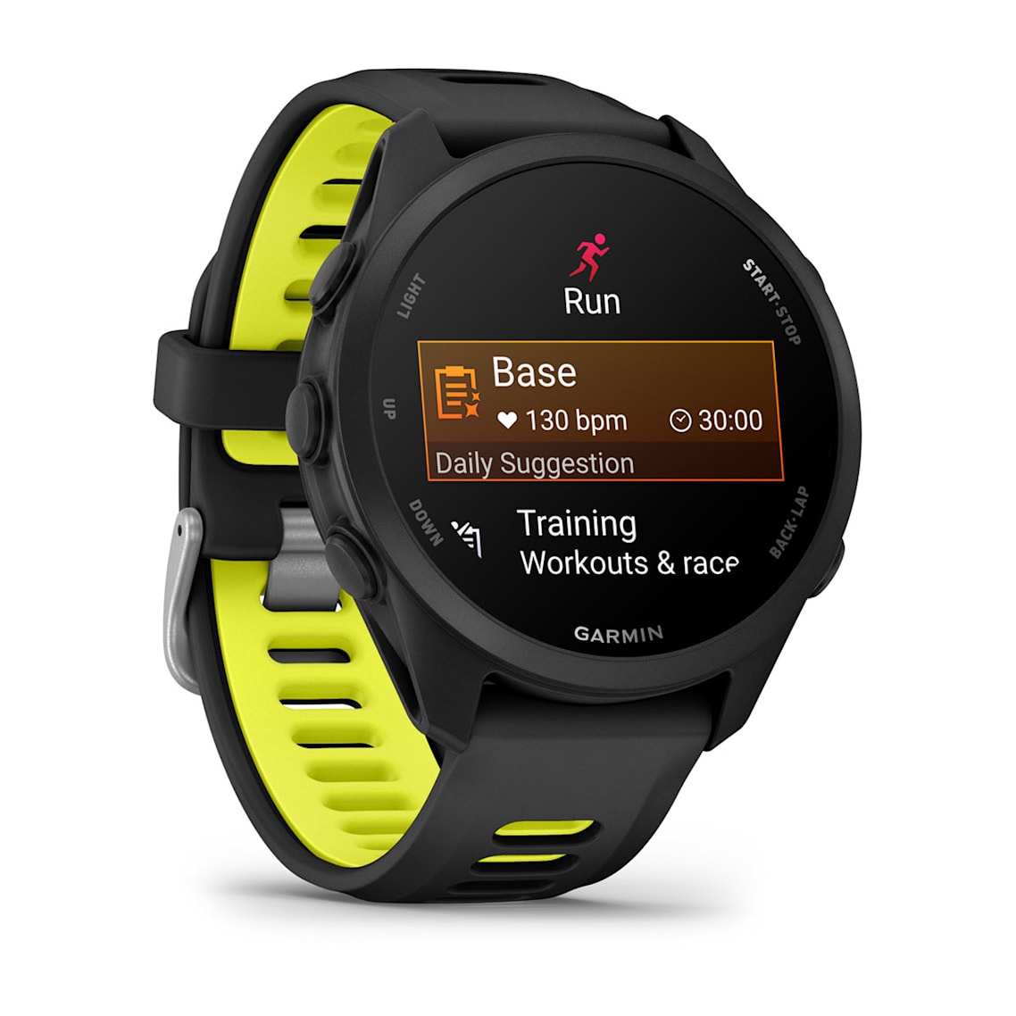 Forerunner® 170 Music Black with Black/Amp Yellow Band-3
