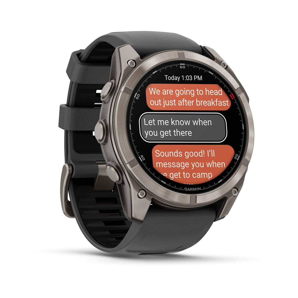 fēnix® 8 Pro – 51 mm AMOLED Sapphire Titanium with Graphite/Black Silicone Band-3