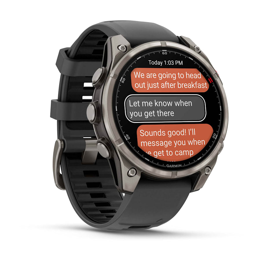 fēnix® 8 Pro – 47 mm, AMOLED Sapphire Titanium with Graphite/Black Silicone Band-3
