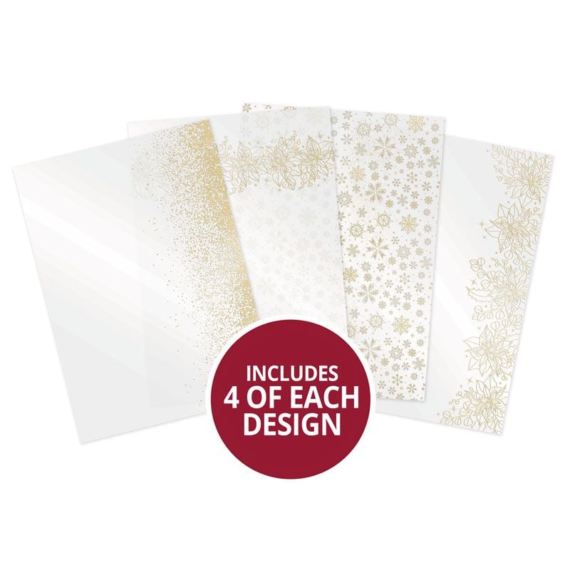 Poinsettia Sparkle Luxury Foiled Acetate-1