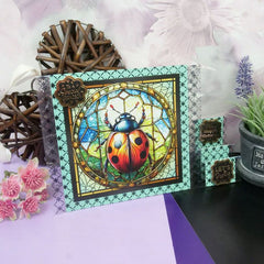 Stained Glass Wonderful Wildlife Luxury Foiled Acetate-5