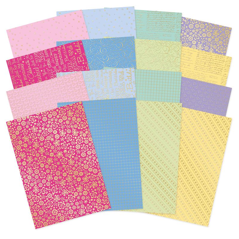 Papiers cartonnés Confetti Petals Adorable Scorable avec dorure-1