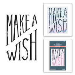 Plaque d'impression diagonale Make a Wish de la collection BetterPress-2