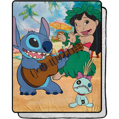 Lilo & Stitch Silk Touch Sherpa Blanket-1