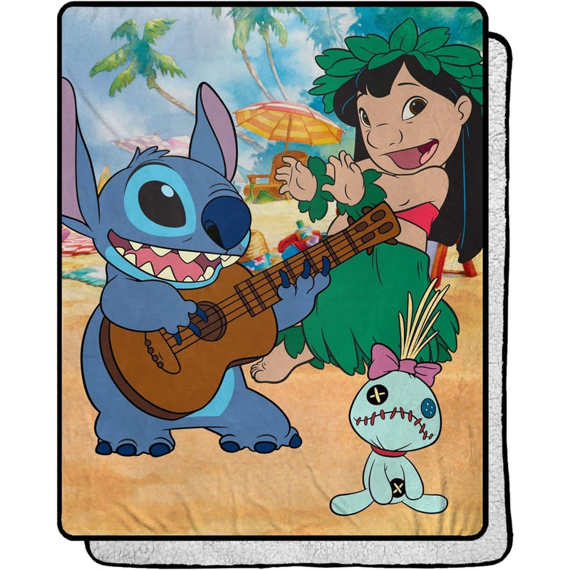 Lilo & Stitch Silk Touch Sherpa Blanket-1