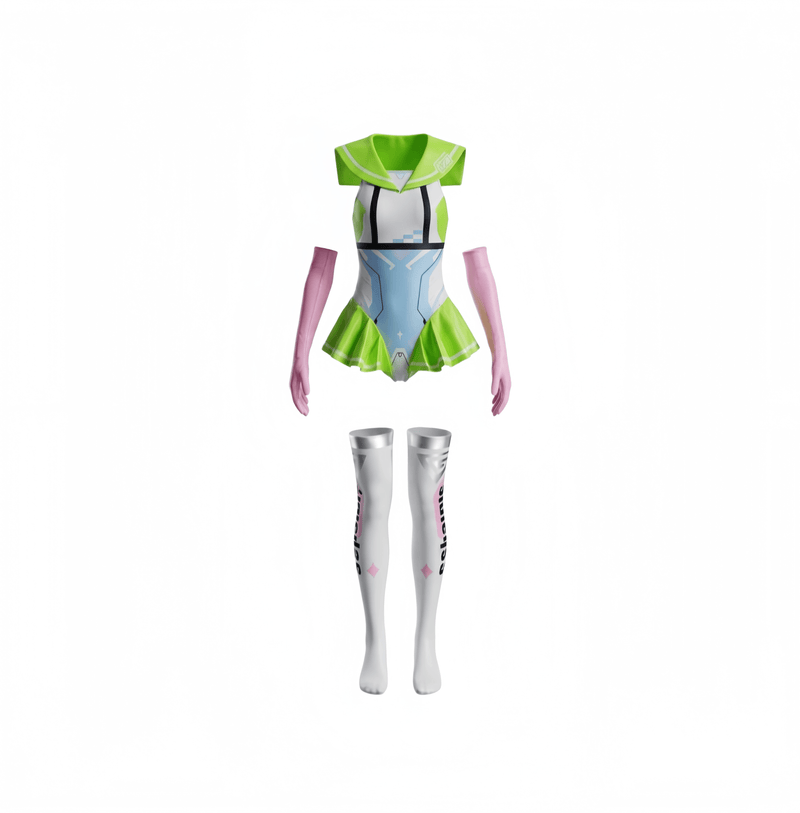 Japanese Anime Girl Spandex Swimwear Racing Suit Wet Suit Race Queen Costume-17