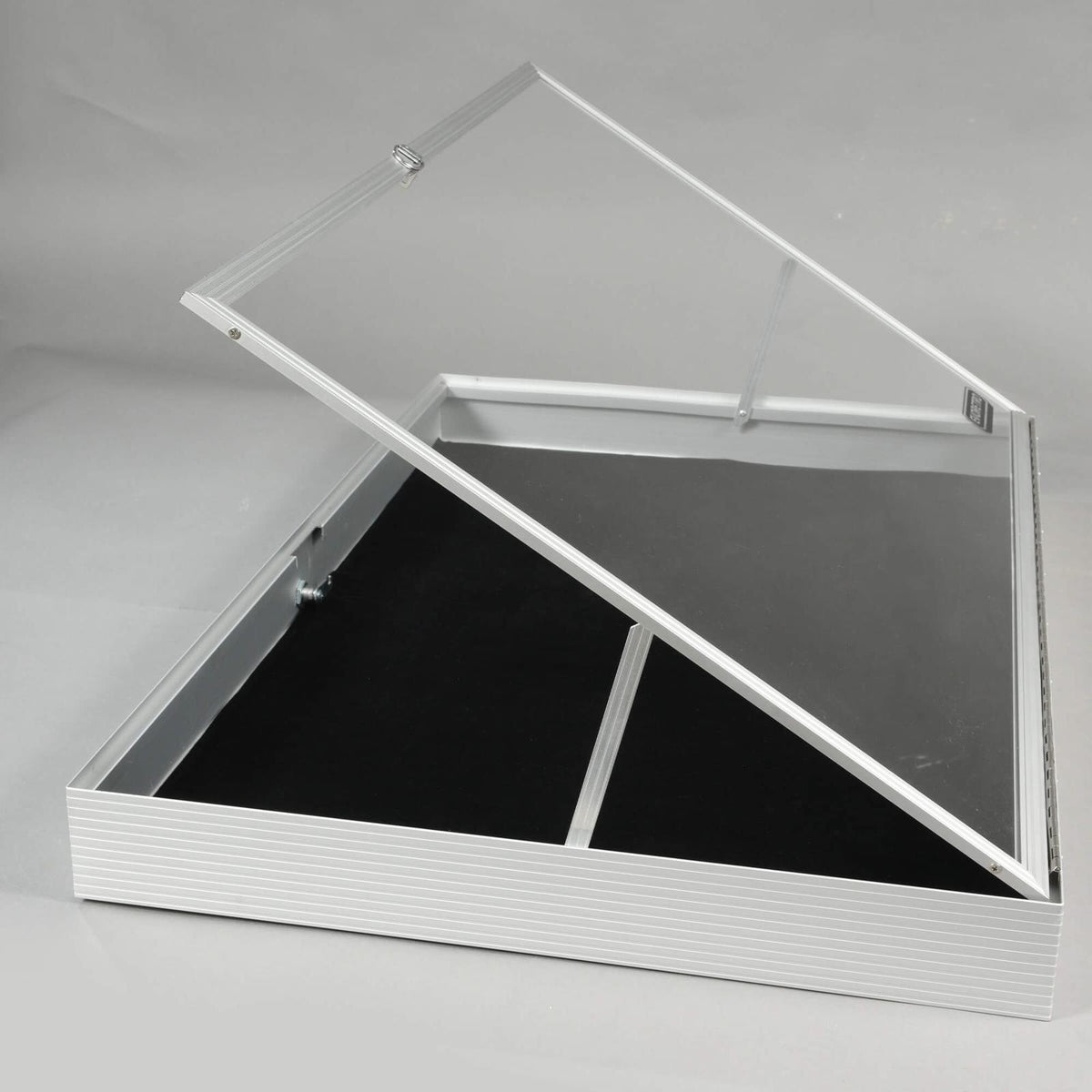 EVORETRO Lockable Display Case 36 x 24 x 4" Silver– Secure Showcase for Collectibles-11