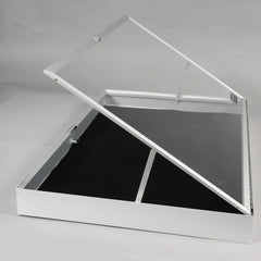 EVORETRO Lockable Display Case 36 x 24 x 4" Silver– Secure Showcase for Collectibles-11