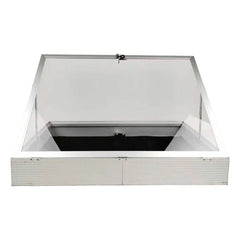 EVORETRO Lockable Display Case 36 x 24 x 4" Silver– Secure Showcase for Collectibles-3