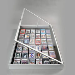 EVORETRO Lockable Display Case 36 x 24 x 4" Silver– Secure Showcase for Collectibles-7