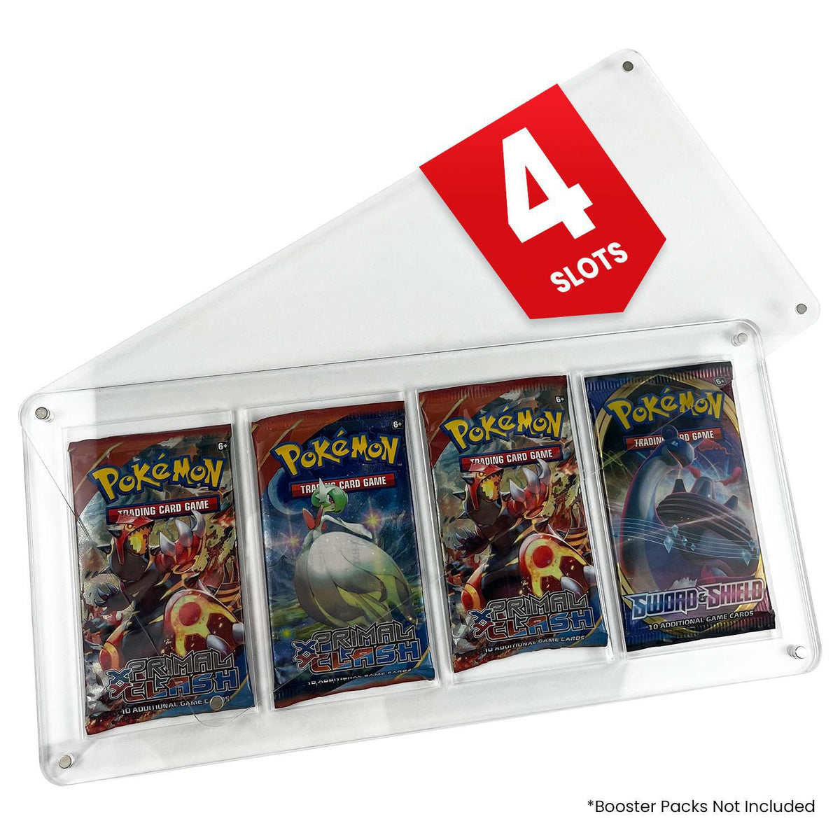 EVORETRO Magnetic Acrylic Booster Pack Display Case 4-Slot-1