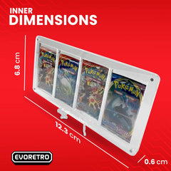 EVORETRO Magnetic Acrylic Booster Pack Display Case 4-Slot-3