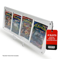EVORETRO Magnetic Acrylic Booster Pack Display Case 4-Slot-7