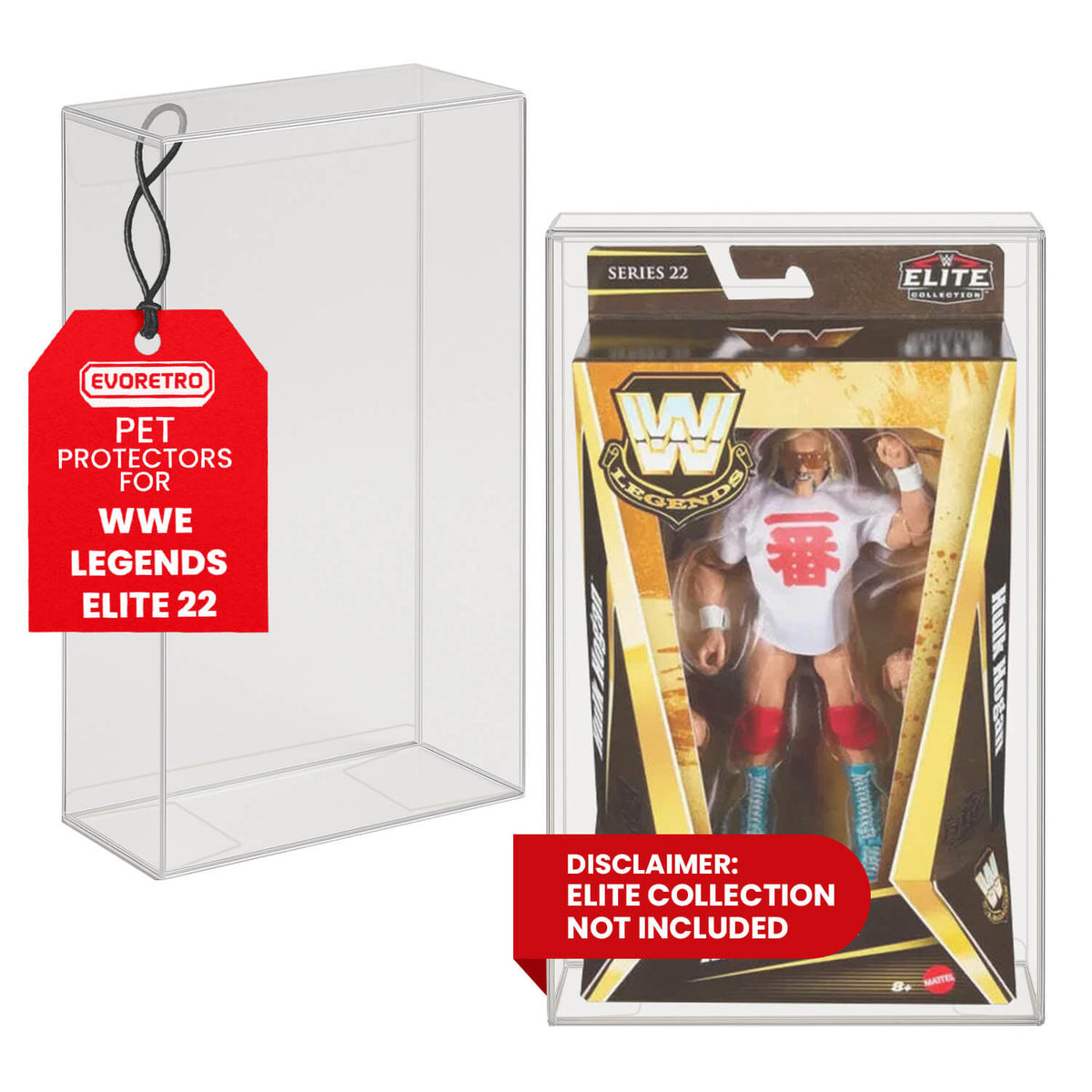 Mattel WWE Legends Series 22 EVORETRO PET Protectors (0.40 mm, 10-Pack)-7