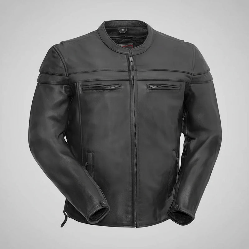 Open Road Men's Maverick Leather Motorcycle Jacket-1