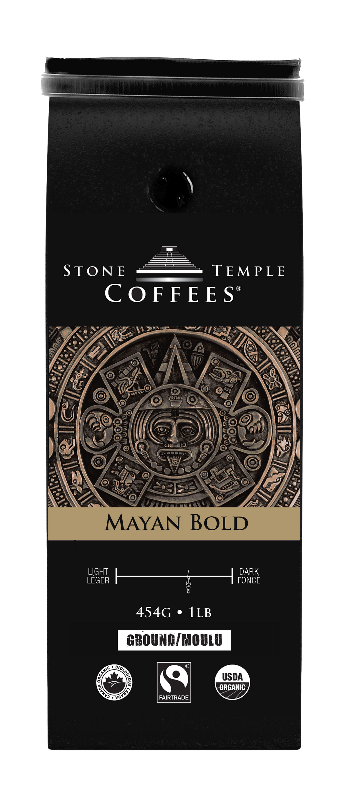 Mayan Bold - Ground, Bold Medium Roast, Certified Organic OCIA/ Fairtrade Coffee 1lb/454g-2