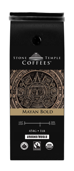 Mayan Bold - Ground, Bold Medium Roast, Certified Organic OCIA/ Fairtrade Coffee 1lb/454g-2