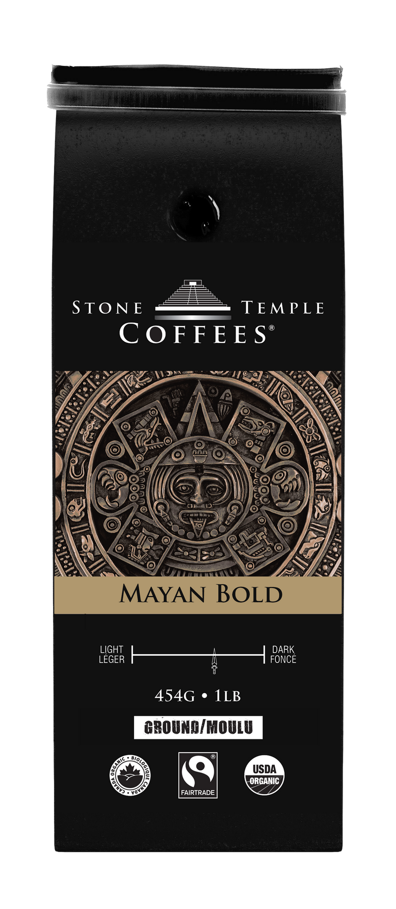 Mayan Bold - Ground, Bold Medium Roast, Certified Organic OCIA/ Fairtrade Coffee 1lb/454g-2