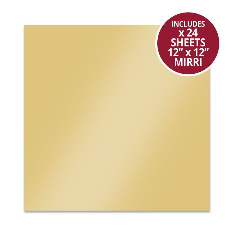Cartulina Mirri - 12" x 12" Dorado Intenso-1