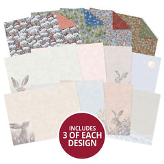 Meadow Hares At Wintertime Inserts & Papers-1
