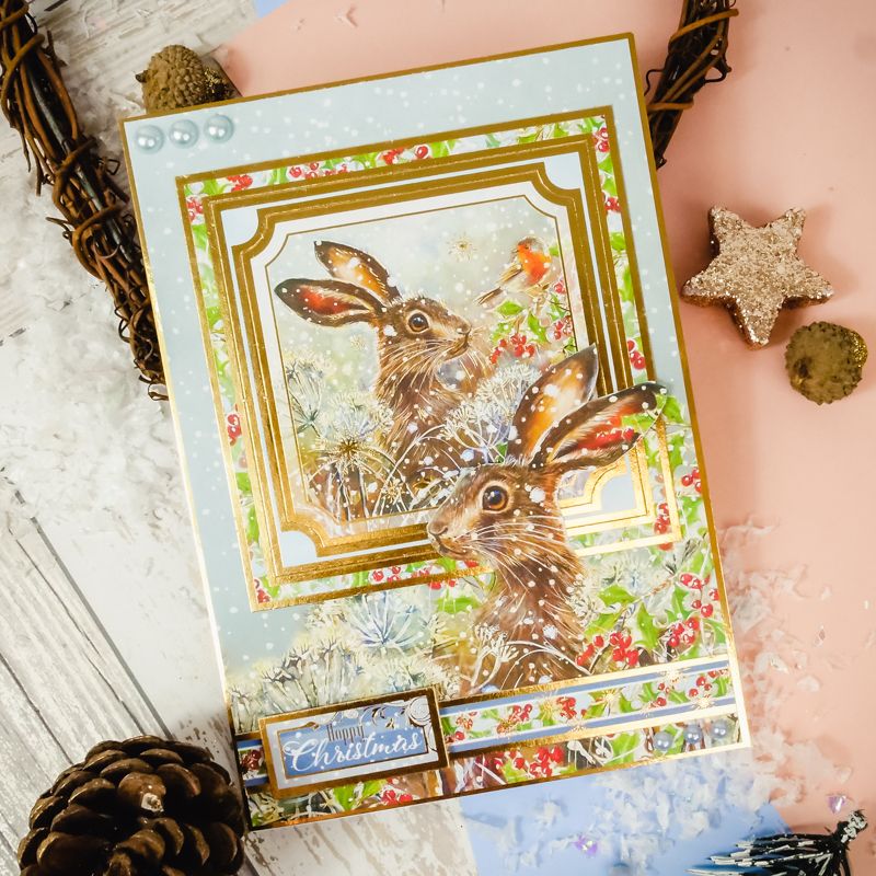 Meadow Hares At Wintertime Luxury Topper Collection-3