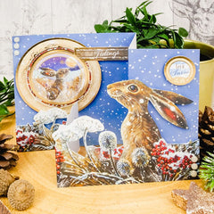 Meadow Hares At Wintertime Luxury Topper Collection-6