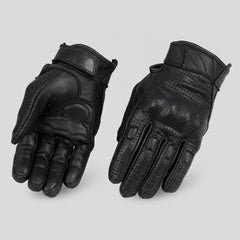 Open Road Men's Perforated Armored Leather Motorcycle Gloves-1